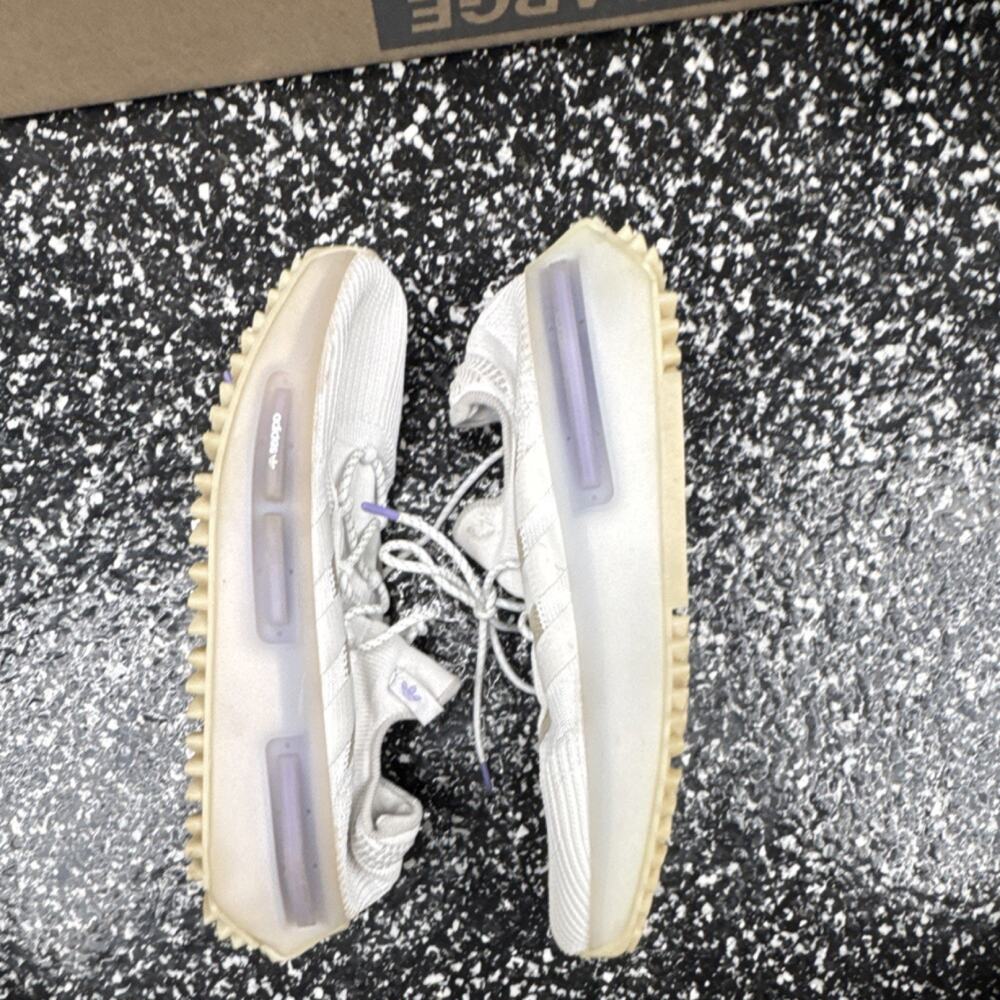 adidas HP5522 Men's Running Shoes White Beige Textile US 12 Breathable Low Top